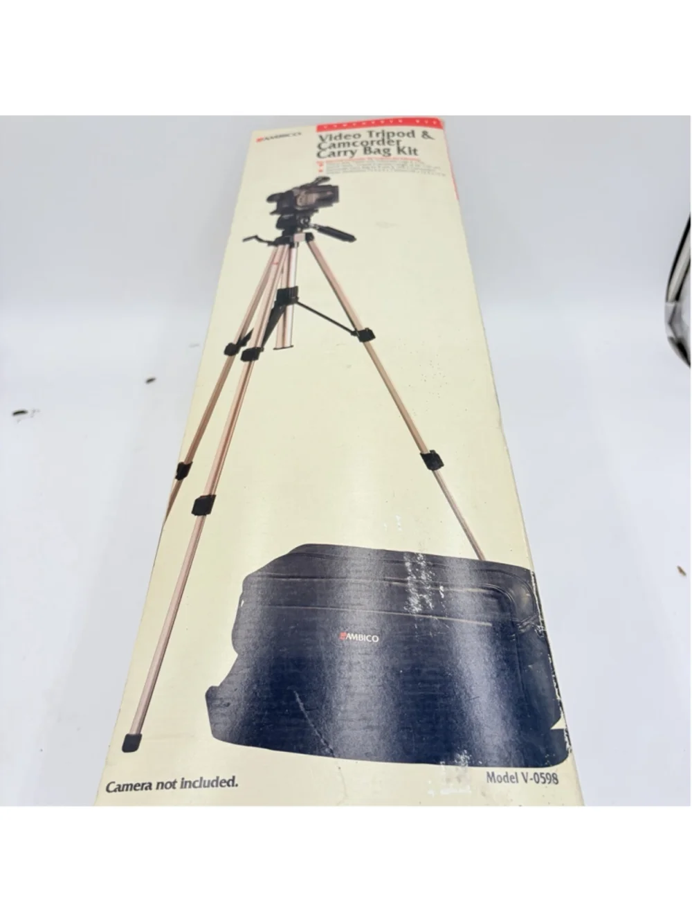 AMBICO V-0598 Camcorder Kit 57” TRIPOD V-0554 Carry Bag NEW Sealed